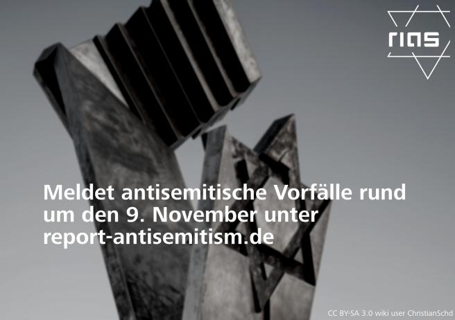 Dokumentation antisemitischer Aufkleber um den 9. November in Oldenburg